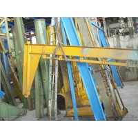 Column-mounted slewing crane with 2 arms; 500 kg